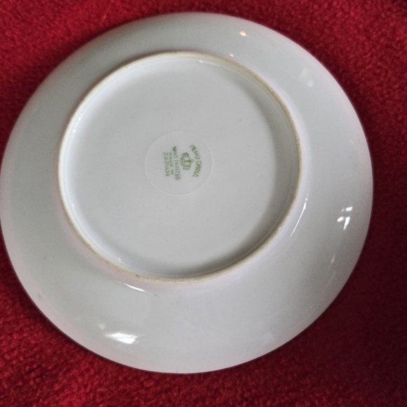 vintage rare meito china japan saucer poppy handpainted plates set of 4 - Picture 2 of 8